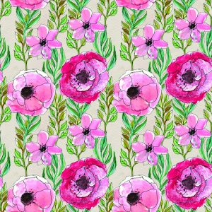 Papier Peint Fleurs Sauvages Colorées Peintes À L'aquarelle – Image 1