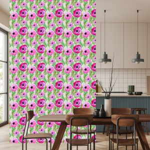 Papier Peint Fleurs Sauvages Colorées Peintes À L'aquarelle – Image 4