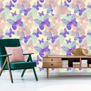 Papier Peint Papillons Colorés De La Nature Pour La Cuisine – Image 6