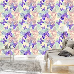Papier Peint Papillons Colorés De La Nature Pour La Cuisine – Image 3