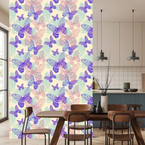Papier Peint Papillons Colorés De La Nature Pour La Cuisine – Image 4
