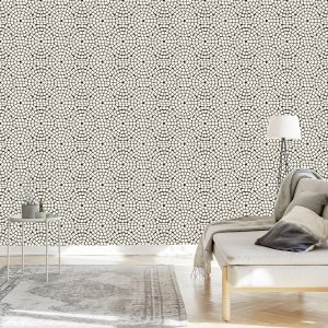 Papier Peint Mur Élégant Mosaïque Salon Bureau – Image 3