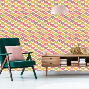 Papier Peint Motifs Rétro Colorés – Image 6