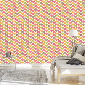 Papier Peint Motifs Rétro Colorés – Image 3
