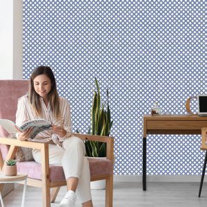 Papier Peint Grille Géométrique Pour Salon, Bureau – Image 7
