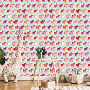 Papier Peint Chambre Chevaux Colorés Filles – Image 5