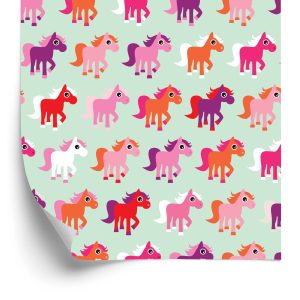 Papier Peint Chambre Chevaux Colorés Filles – Image 2