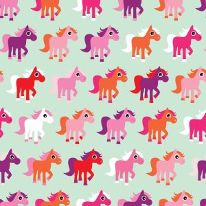 Papier Peint Chambre Chevaux Colorés Filles – Image 1