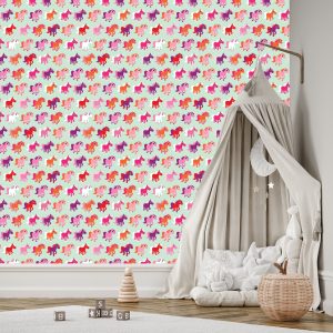 Papier Peint Chambre Chevaux Colorés Filles – Image 3