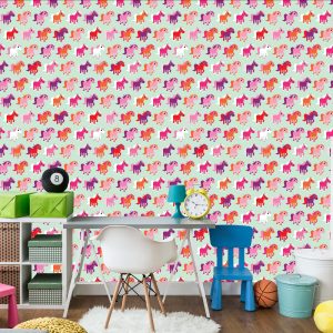Papier Peint Chambre Chevaux Colorés Filles – Image 4