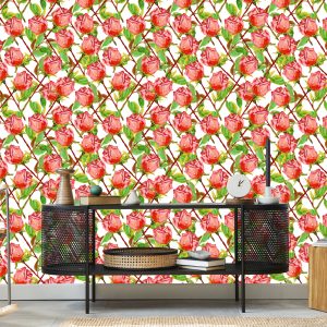 Papier Peint Roses Avec Des Tiges – Image 5