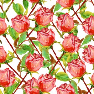 Papier Peint Roses Avec Des Tiges – Image 1