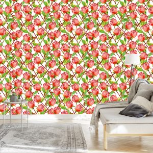 Papier Peint Roses Avec Des Tiges – Image 3