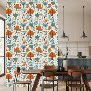 Papier Peint Pour Les Enfants - Hiboux Colorés – Image 4