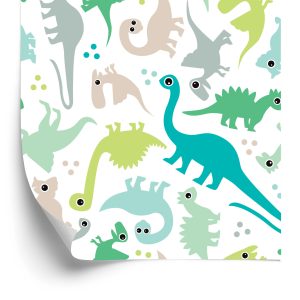 Papier Peint Les Dinosaures À Pois Colorés Une Chambre De Garçon – Image 2