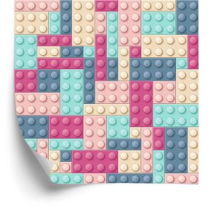 Papier Peint Pour Une Fille Avec Des Blocs Colorés – Image 2
