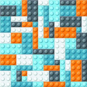 Papier Peint Mur Pour Chambre De Garçon Avec Des Blocs Colorés – Image 1