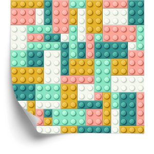 Papier Peint Blocs Pastel Pour Chambre De Garçon – Image 2