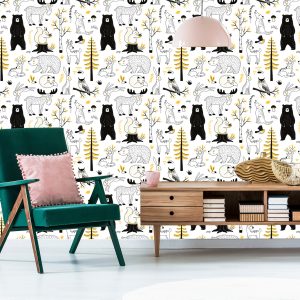 Papier Peint Pour Les Enfants - Animaux De La Forêt – Image 6