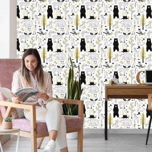 Papier Peint Pour Les Enfants - Animaux De La Forêt – Image 7
