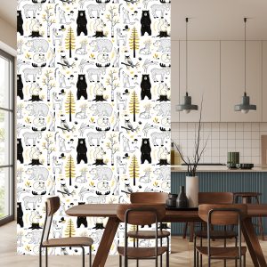 Papier Peint Pour Les Enfants - Animaux De La Forêt – Image 4