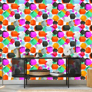 Papier Peint Cubes Colorés - Effet 3D – Image 5