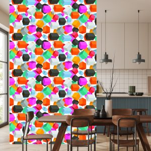 Papier Peint Cubes Colorés - Effet 3D – Image 4