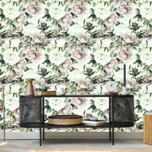 Papier Peint Fleurs., Aquarelle, Nature, Feuilles – Image 5