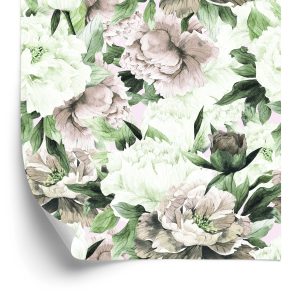 Papier Peint Fleurs., Aquarelle, Nature, Feuilles – Image 2