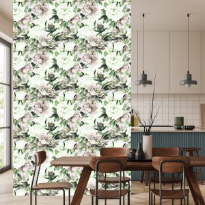 Papier Peint Fleurs., Aquarelle, Nature, Feuilles – Image 4