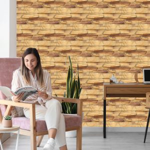 Papier Peint Brique D'ardoise 3D – Image 7