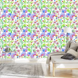Papier Peint Orchidées Orchidées Plantes Fleurs Pour Salon – Image 3