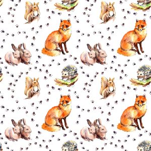 Papier Peint Pour Les Enfants - Animaux De La Forêt – Image 1