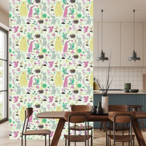 Papier Peint Pour Les Enfants - Animaux De La Forêt Joyeux – Image 4