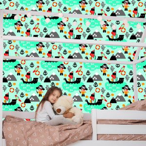 Papier Peint Pour Garçon Oiseaux De Mer, Bateaux Pirates – Image 7