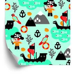 Papier Peint Pour Garçon Oiseaux De Mer, Bateaux Pirates – Image 2