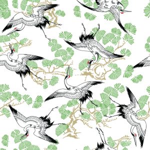 Papier Peint Grues Volantes – Image 1