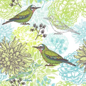 Papier Peint Oiseaux Multicolores – Image 1