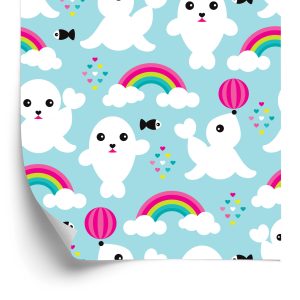Papier Peint Phoques De Poisson, Ciel Arc-En-Ciel – Image 2