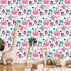 Papier Peint Pour Les Enfants, Les Fées, Les Licornes, Les Fleurs, Les Oiseaux – Image 5