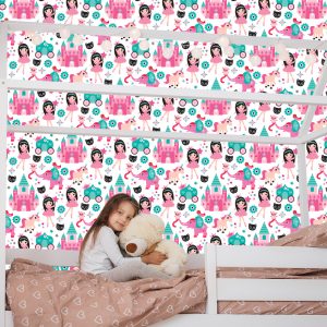 Papier Peint Pour Les Enfants, Les Fées, Les Licornes, Les Fleurs, Les Oiseaux – Image 7