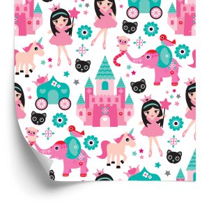 Papier Peint Pour Les Enfants, Les Fées, Les Licornes, Les Fleurs, Les Oiseaux – Image 2