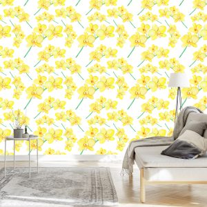 Papier Peint Fleurs, Plantes, Orchidées, Nature, Pour Salon – Image 3