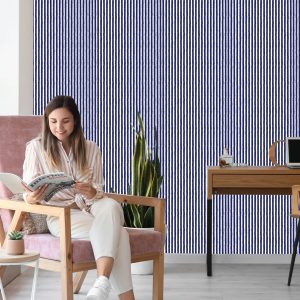 Papier Peint Élégant Avec Des Rayures Verticales Pour Le Salon Du Bureau – Image 7