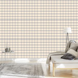 Papier Peint Plaid Géométrique Optique Pour Le Salon – Image 3