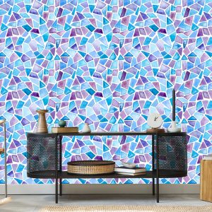 Papier Peint Mosaïque Géométrique Pour Salon, Bureau – Image 5