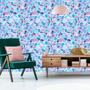 Papier Peint Mosaïque Géométrique Pour Salon, Bureau – Image 6