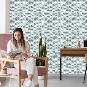 Papier Peint Géométrique Moderne 3D Pour Une Chambre – Image 7