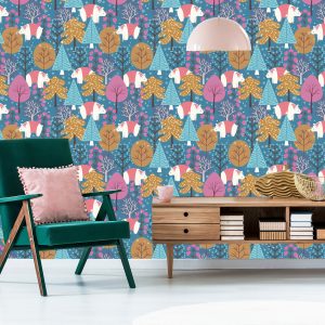 Papier Peint Plantes D'arbres Colorées Chambre D'enfants – Image 6