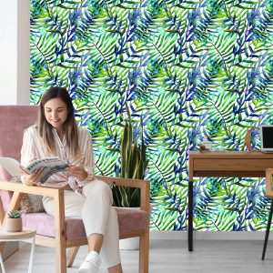 Papier Peint Feuilles De Palmier - Aquarelle – Image 7